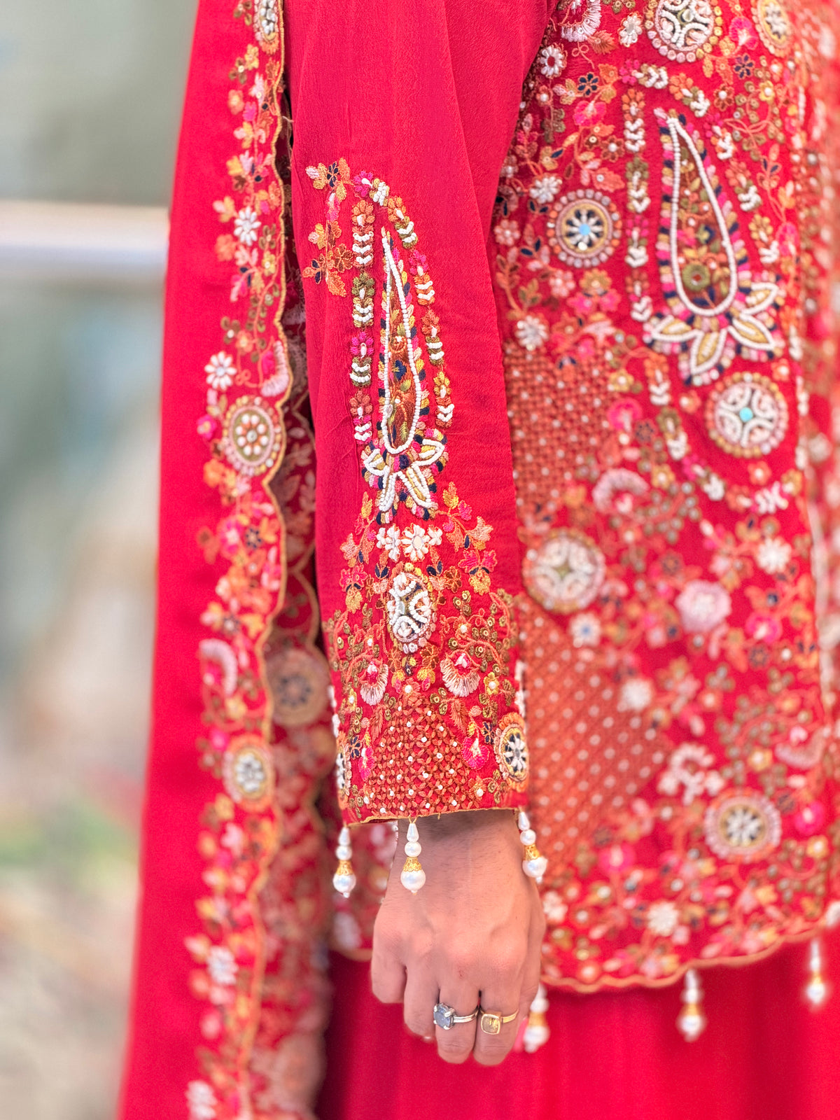 Meher Ruby Sharara Set