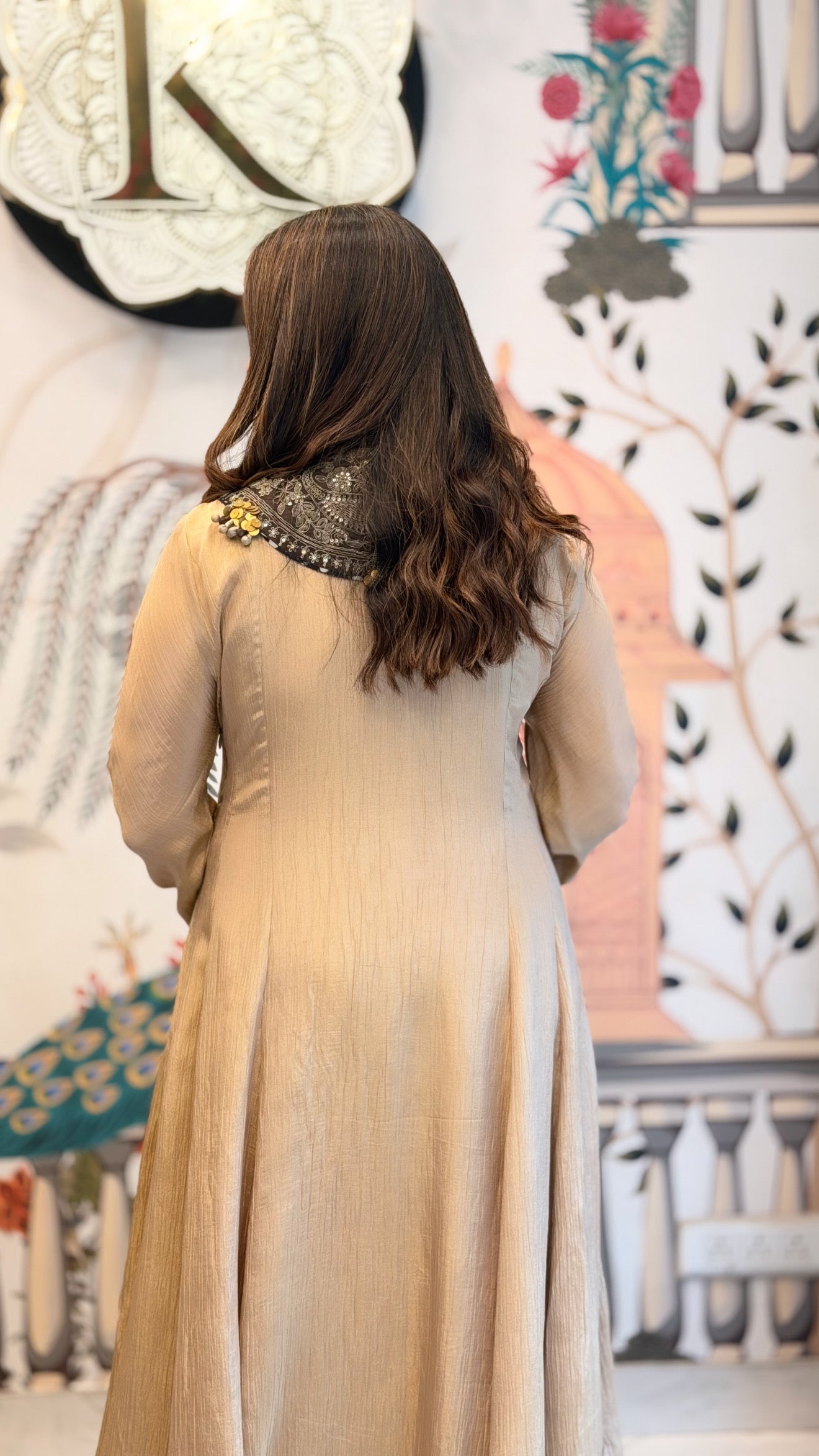 Gold Anarkali Set