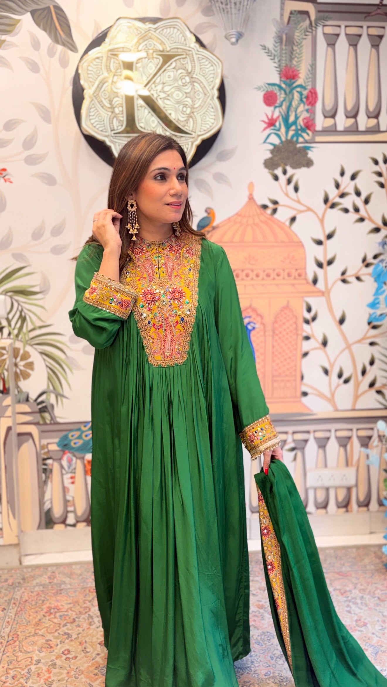 Emerald  Royale Anarkali set