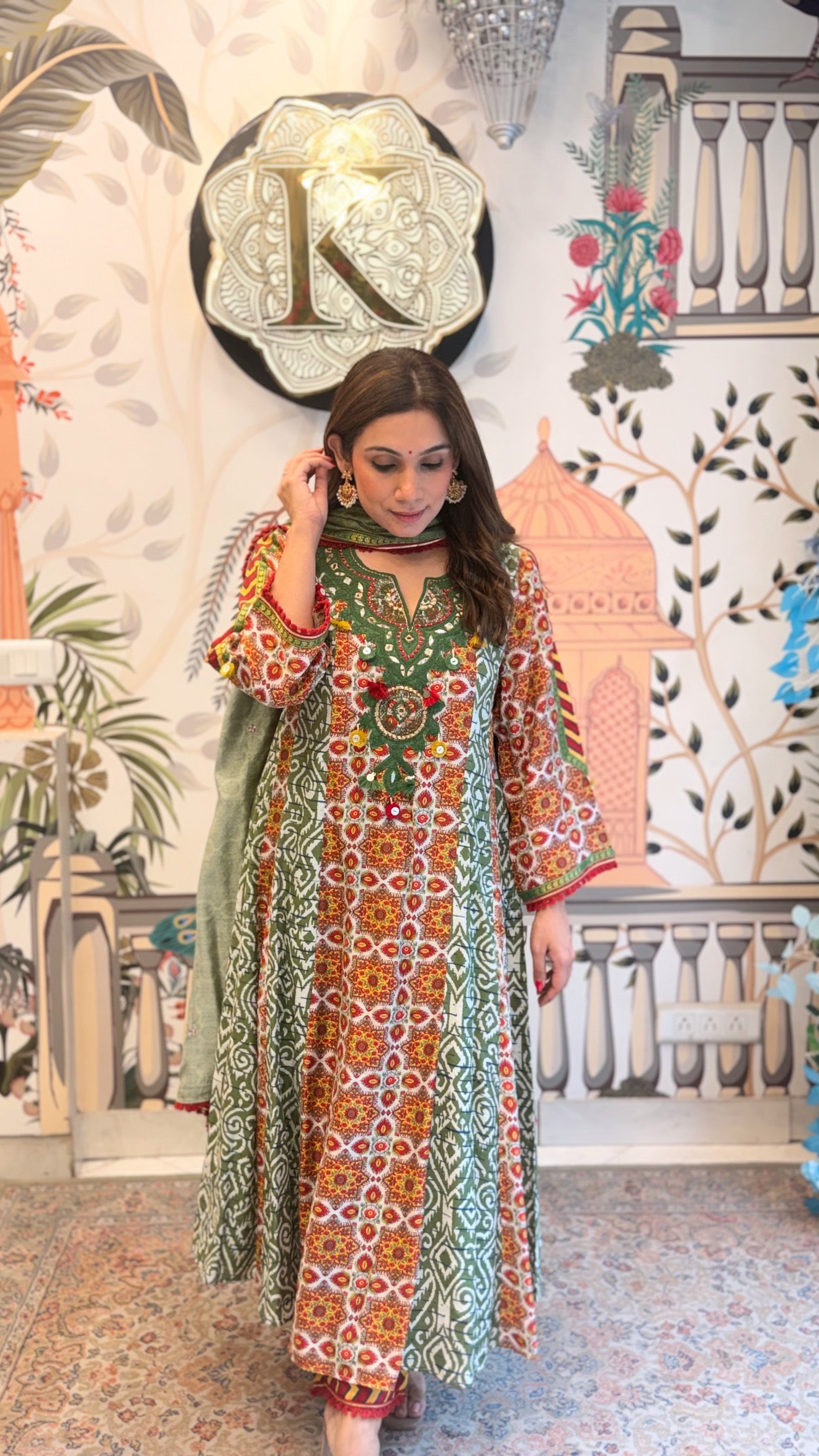Verde Bloom Printed Suit