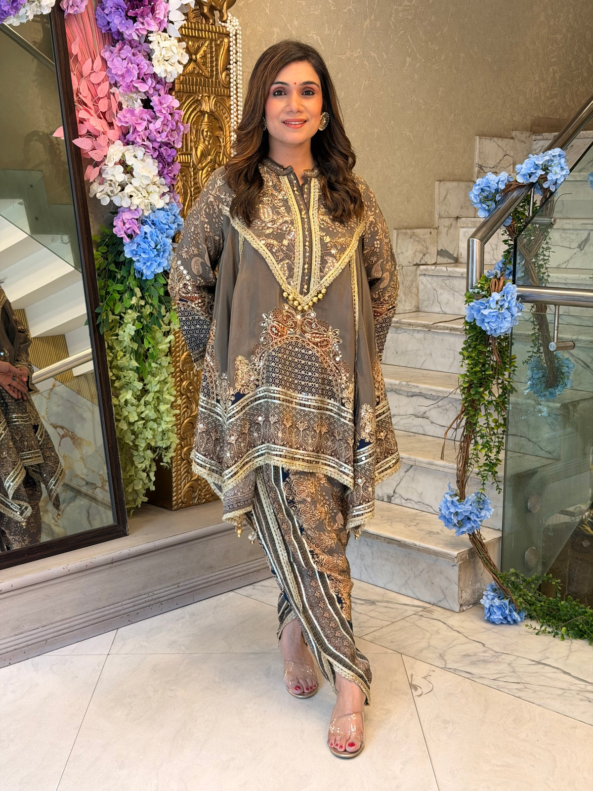 Sahiba Mocha Dhoti Set