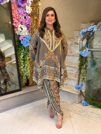 Sahiba Mocha Dhoti Set