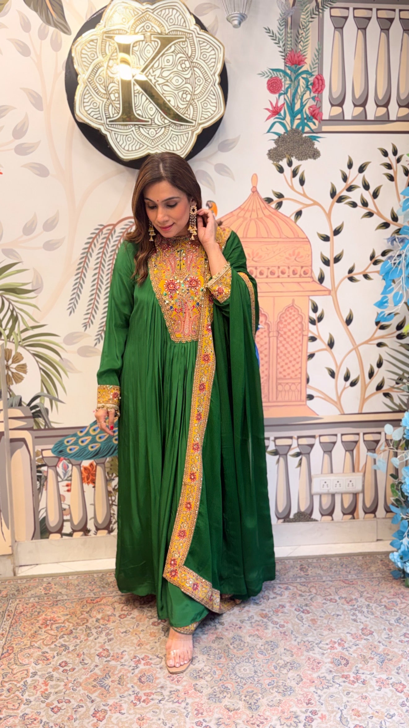 Emerald  Royale Anarkali set