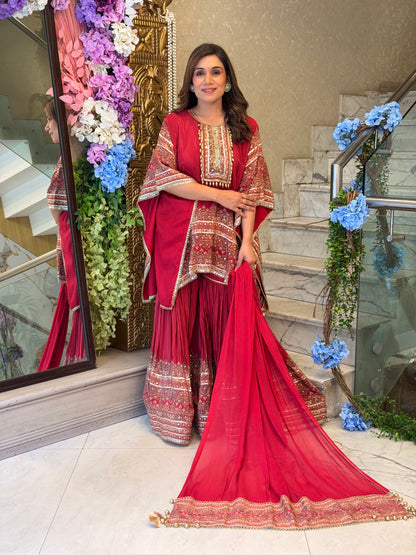 Surkh Gul Garara Set