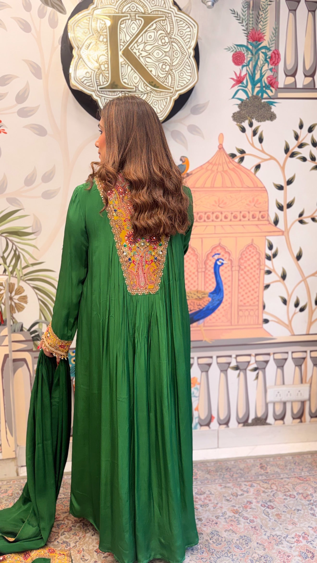 Emerald  Royale Anarkali set