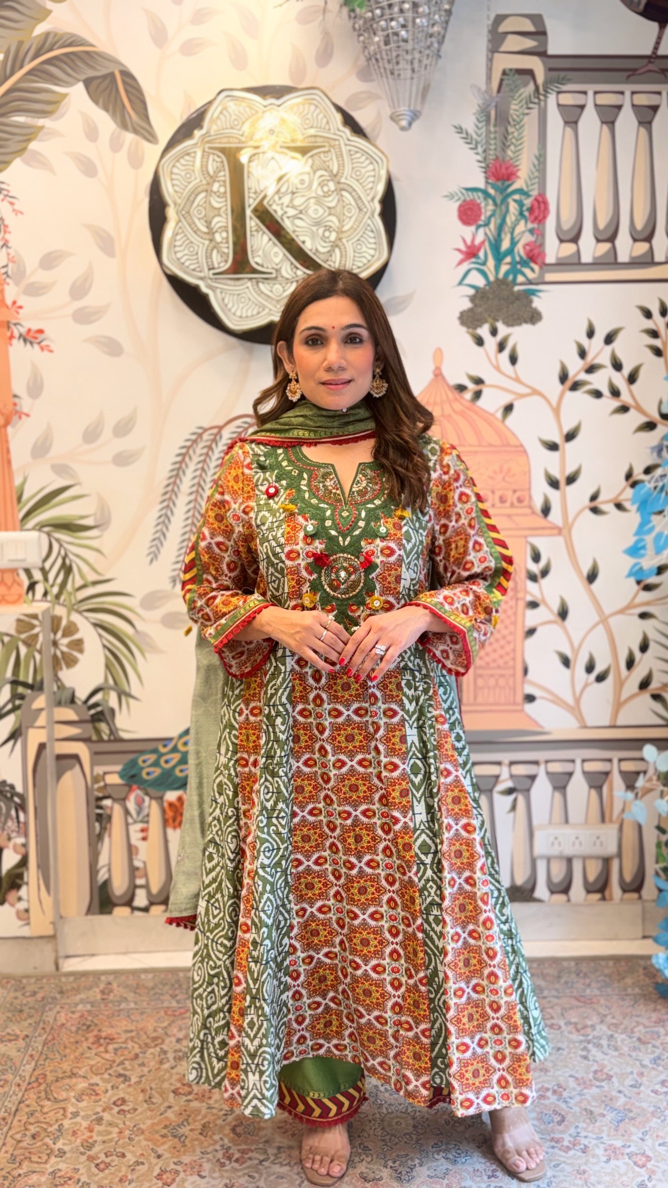 Verde Bloom Printed Suit