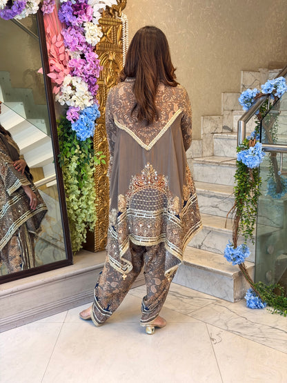 Sahiba Mocha Dhoti Set