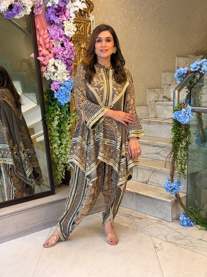 Sahiba Mocha Dhoti Set