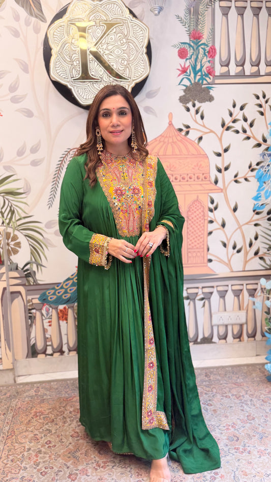 Emerald  Royale Anarkali set