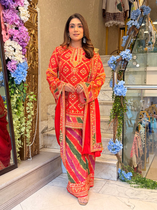 Rangrez Bandhani Set