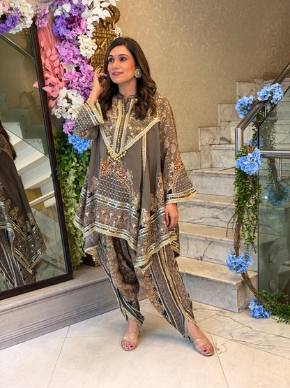 Sahiba Mocha Dhoti Set