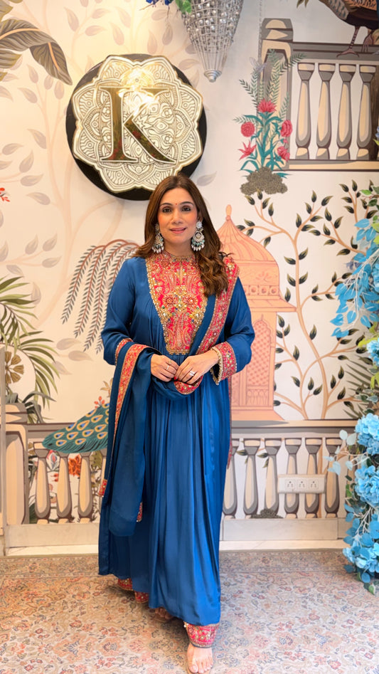 Sapphire Royale Anarkali set
