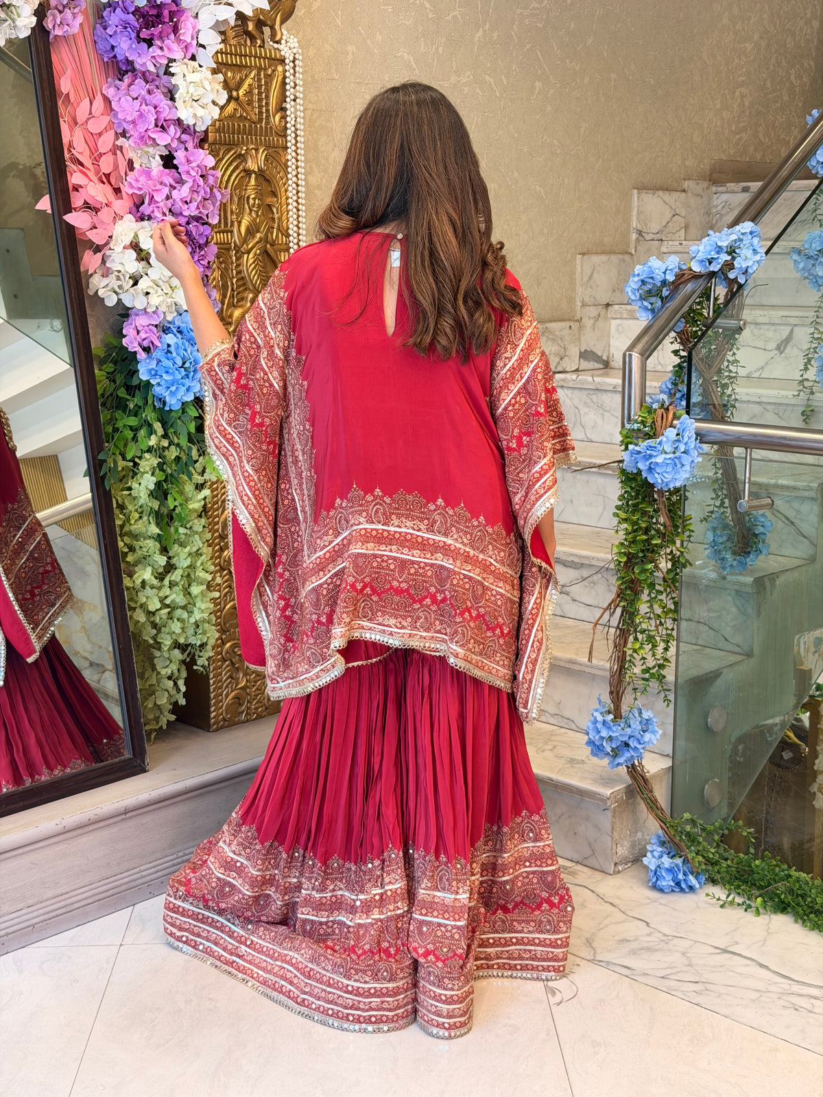 Surkh Gul Garara Set