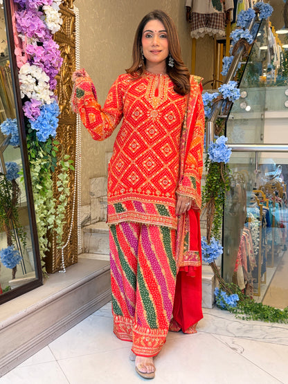 Rangrez Bandhani Set