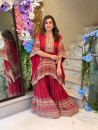 Surkh Gul Garara Set