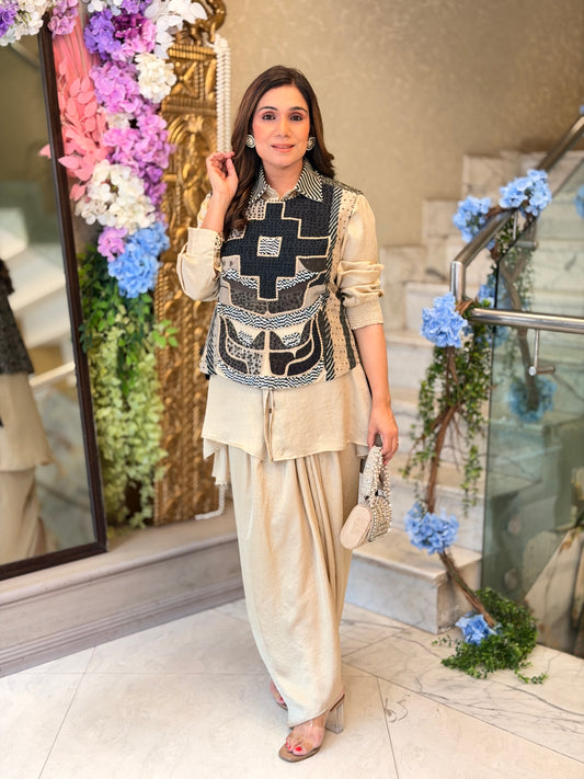 Mosaic Dhoti Set