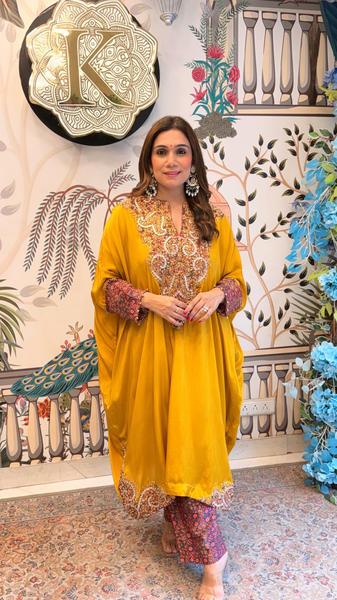 Zafran Embellished Kaftan Set