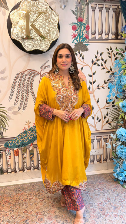 Zafran Embellished Kaftan Set