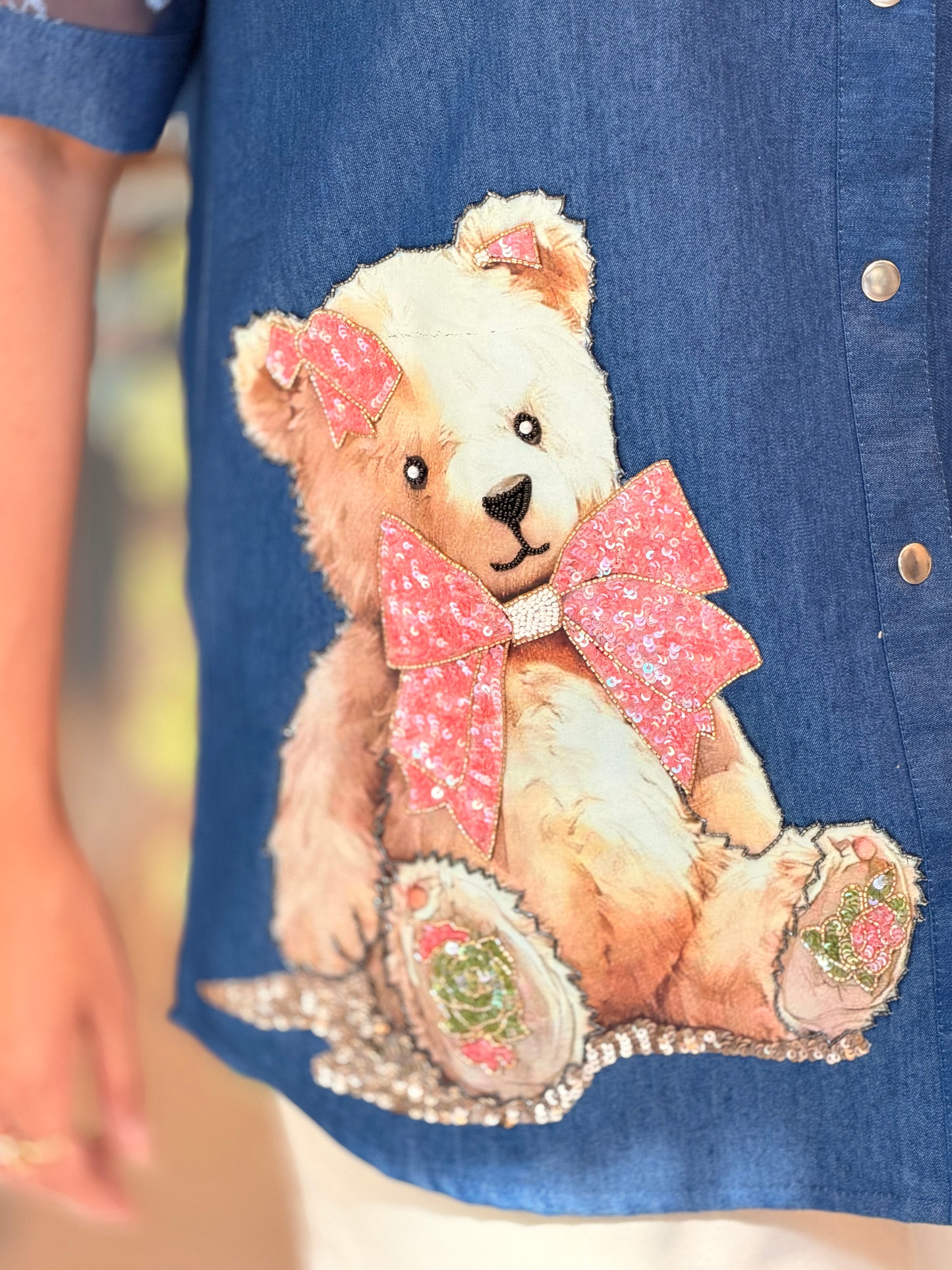Denim teddy