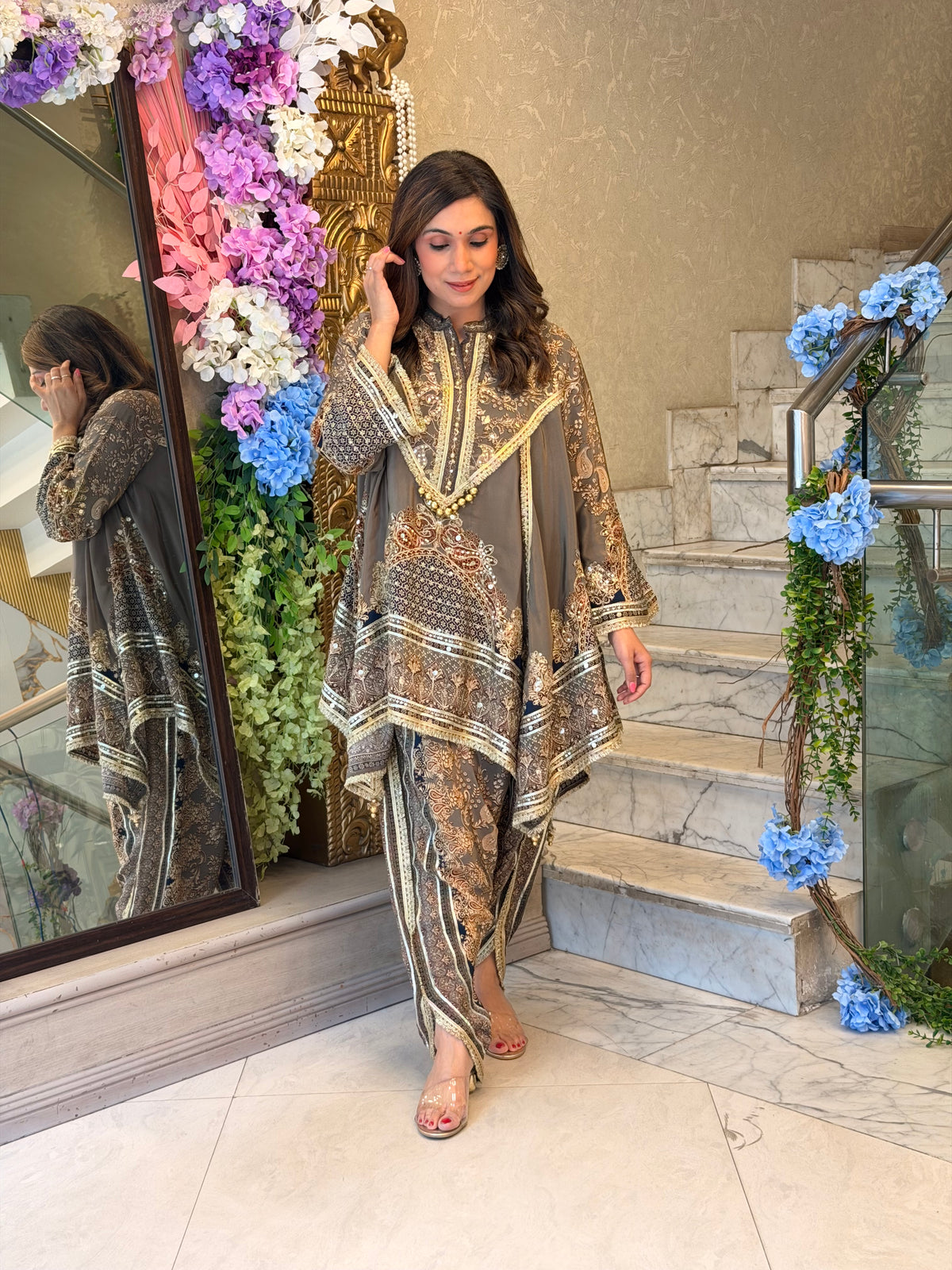 Sahiba Mocha Dhoti Set