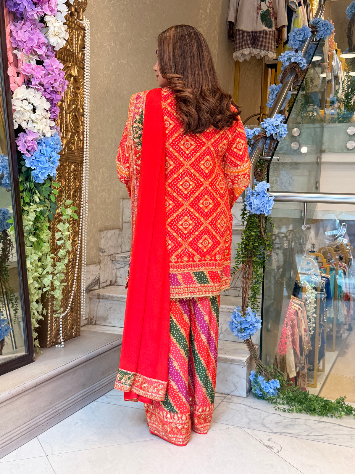 Rangrez Bandhani Set